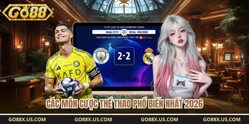 Các môn cược thể thao phổ biến nhất 2026