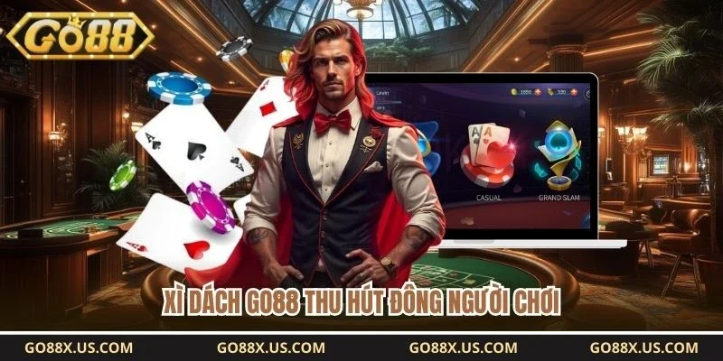 Xì dách GO88 thu hút đông người chơi